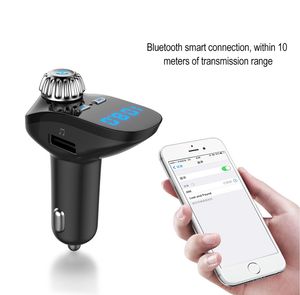 HOT Wireless Bluetooth Car MP3 Player FM Transmitter Handsfree Call Support TF G95 Dual USB Cell Phone Car Charger Radio Adapter