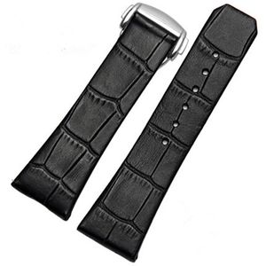 Echtleder-Uhrenarmband für Omega CONSTELLATION-Serie, 23 mm großes Armband mit silbernem Verschluss