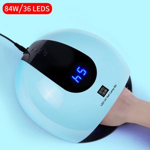 80w Uv Led Lamp For Nails Dryer 10s/30s/60s/120s Timer Lcd Display Infrared Sensing 36 Leds Uv Lamp Nail Dryer Manicure Tool J190712