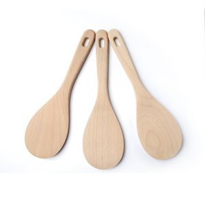 Wood Rice Paddle Serving Spoon Kitchen Turner Spatula Rice Spoon Long Handle Wooden Pancakes Shovel Cookware Kitchen Supplies DBC BH3473