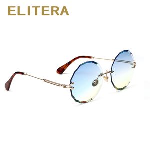 Großhandels-ELITERA runde Damenmode-Sonnenbrille mit bunter transparenter Linse