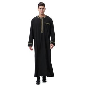 Shujin Muslim Men Abaya Jilbab Shirt Robes Jubba Thobe Islamic Men's Clothing SetsEid Mubarak Worship Service Middle