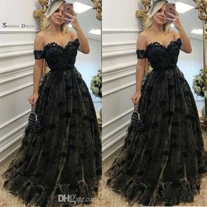 Sexy Off Shoulder Hals Black Lace Prom Dresses Applicaties High End Quality Party Dress Hot Sales