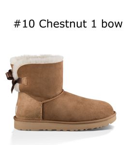 Venda quente-ter botas de neve austrália clássico curto arco botas preto cinza tornozelo joelho marca moda menina mini bowtie bailey boot uggys