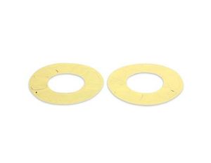 2pcs Cruz alumínio perfurados Disc Brake Rotor Cover - Prata