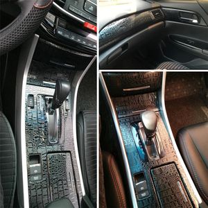 Para honda accord 2014-2016 interior painel de controle central maçaneta da porta 3d 5d adesivos de fibra de carbono decalques estilo do carro accessorie203s