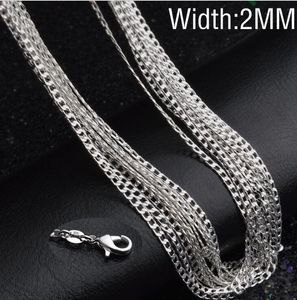 925 стерлингового серебра ожерелье подлинная цепь твердые ювелирные изделия для женщин 16-30 дюймов мода Curbwith Омар застежки Бесплатная доставка GD128