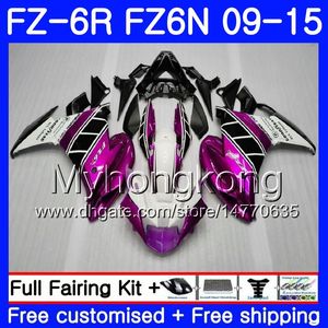 Kropp för Yamaha FZ6N FZ6 R FZ 6N FZ6R Rose Vit Hot 09 10 11 12 13 14 15 239HM.14 FZ-6R FZ 6R 2009 2010 2011 2012 2013 2014 2015 Fairings