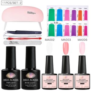 I kit per nail art SODDISFANO ATTRAVERSO il set di gel in polistirolo con lampada UV LED, ad asciugatura rapida per il kit per dita per manicure