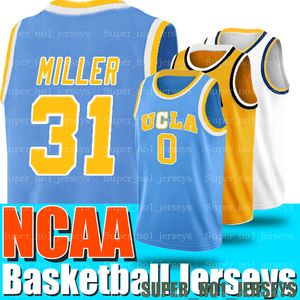 NCAA UCLA 0 Russell Jersey Westbrook 31 Reggie Jerseys Miller University of California، Los College كرة السلة جيرسي