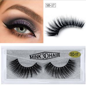 3D Mink Eyelashes Maquiagem Falso Lash Soft Soft Natural Espesso Cílios Falso 4D Olho Lashes Extensão Ferramentas de Beleza 20 Estilos Gratuito