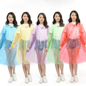 Одноразовые плащи PE PONCHO RAINWOWWED TRAVEY Дождевое пальто дождя носить портативный водонепроницаемый пончо для наружного рафтинга RAFTING RAP1819