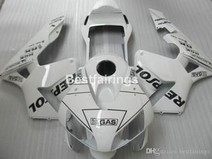 Injektion Bodywork Fairing Kit för Honda CBR600RR 03 04 Vit Silver Motorcykel Fairings Set CBR600RR 2003 2004 JK33