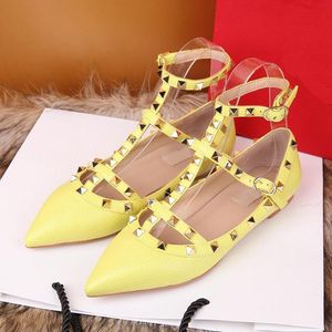 2022-High Quality Women Sandals Real Leather Cow Leather Fashion Ladies 디자이너 유럽 스타일