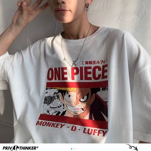 Mężczyzna Kobieta anime wydrukowana krótko-rękawowa koszulka Mans Harajuku Casual Fashion Fashion Tees