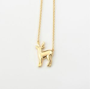 1 Sika Jeleń Elk Porozumienia Naszyjnik Christmas Moose Renifer Fawn Fawn Animal Clavicle Proste Dzieci Lucky Woman Matka Matka Prezenty Rodzinne Biżuteria