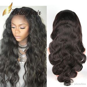 VENDA perucas de cabelo humano para mulheres negras Bouncy Body Wave Charmoso Renda Ondulada Virgem Peruana BellaHair