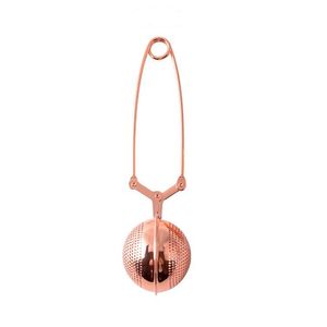 Wholesale ss strainer for sale - Group buy tea infuser gold color stainless steel SS304 ball loose leaf tea maker filter SS strainer hot sell