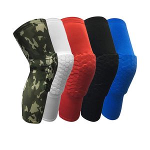 Honeycomb Knee Pads Legging Basketball Kneepad Sports Safety Tapes Volleyball Calf Compression Knee Support Brace Wraps G453S
