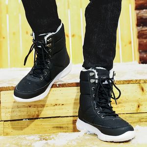 Hot Sale-UPUPER Inverno Neve Botas Homem Sapatos com pele Plush Quente E Impermeável Casual Masculino Inverno Bota Sneakers Unisex Plus Size 36-48