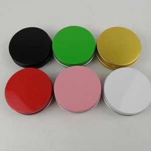 3.5 oz 100ml 100g Multi-Colored Round Aluminum Cans Screw Lid Metal Tins Jars Empty Slip Slide Containers YTP422