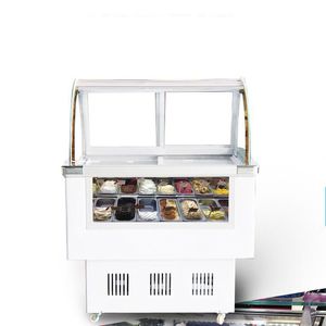 260W Högkvalitativ glass Frys Commercial Popsicle Freezer Defoging Ice Cream Display Cabinet för Glass Franchise Store