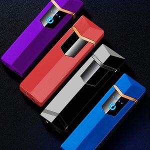 Colorful Diamond Shape USB Cyclic Charging Lighter Windproof Design For Cigarette Bong Smoking Pipe Portable Innovative