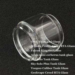 OWL WOTOFOプロファイルUNITY FALCON KING AEGIS MINI CERBERUS SLAY SOLO PLUS CALIBER GEEKVAPE CREED RTA PYREX交換電球脂肪ガラスチューブ