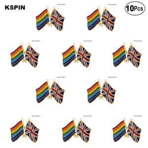 Rainbow United Kingdom Lapel Flag Flag Flag Flag Broatka Pins Badgess Dużo 10pcs