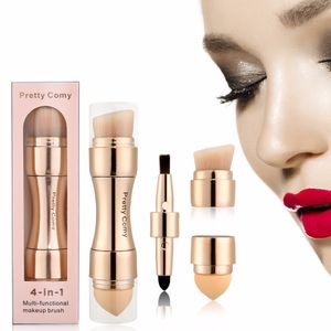 Multi-functional Professional 4 in 1 Makeup Brushes Foundation Eyebrow Eyeliner Blush Powder Cosmetic Concealer Brushes