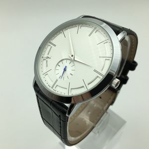 Satışa 40mm küçük üç iğne kuvars deri erkek saatler moda rahat erkekler elbise tasarımcısı izle toptan erkek hediyeler kol saati horloge