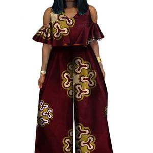 Rompers Women Jumpsuit 2019 Plus Size Africa Cotton Wax Print Romper Bazin Riche Sexy Jumpsuit Dashiki Elegant Africa ClothingWY059