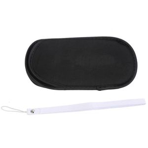 100pcs Soft Materials Protective Carrying Storage Bag Pouch Case+hand wrist lanyard for Sony PSP 1000 2000 3000