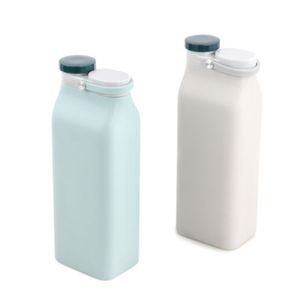 Moda Multi Color Silikonowe butelki mleczne Wysokiej jakości Składana butelka wody Prosta konstrukcja Łatwy do przenoszenia dla mężczyzny i kobiet xZh1