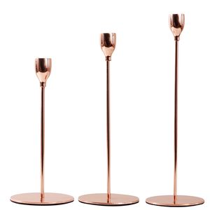 Creative Tulip Design Taper Candle Holder Brass Gold Metal Candlestick Stand Wedding Dinning Table Decorative Centerpieces