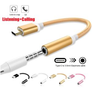 Type-C to 3.5mm Earphone audio cable Adapter Type C USB-C To 3.5mm Jack for Huawei Xiaomi