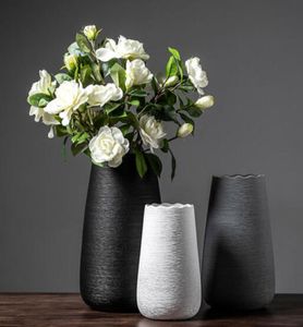 Modern minimalist ceramic vase Nordic fashion creative flower arrangement dried flower flower home living room dining room soft decorations