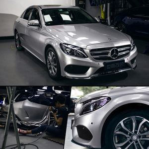 Ultra 3 lager Silver Glans Vinyl Wrap Glänsande bil Klistermärke Folie För Full Body Wrapping Täcker storlek: 1,52 * 20m / Rull 5x65ft