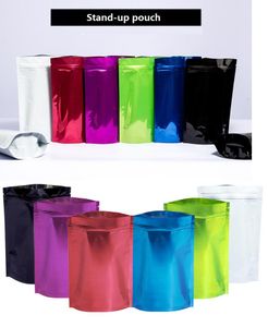 9 * 13 + 3 cm Renk Alüminyum Folyo Çanta Aluminize Kapatma Dik kese 16silk Packaging Çay Bag cebe