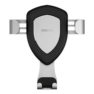 COOWOO BIL Gravity Induction Phone Holder Onehänt Operation Quick Release för 4,5-6 tum telefoner - Silver