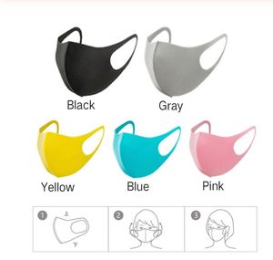 Washable Ice Silk Cotton Mask PM2.5 Masque Unisex Cycling Anti-dust Breathable Earloop Mouth Face Mask