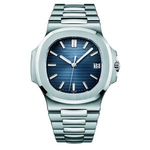 2021 Montre de Luxe Mens Automatiska klockor Vattentät datum Titta på silverband Blue Rostfritt Mens Mechanical Orologio Di Lusso Arm Wristwatch