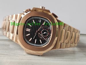 6 Color Top Mens Rose Gold Watches 5980 1R Automatisk mekanisk lyxig vikband Rem Dial Högkvalitativ Sapphire Men Sport Watch