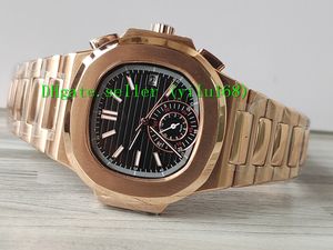 6 Color Top Mens Rose Gold Klockor 5980 1R Automatisk Mekanisk Luxury Fold Strap Ring Högkvalitativ Sapphire Men Sport Watch