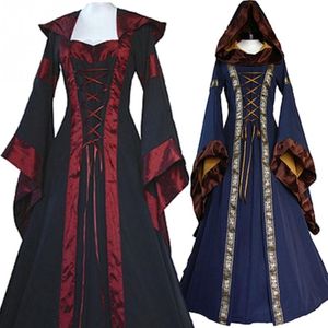 Vampir Cadı Kostüm Kadın Masquerade Kostüm Siyah Fantezi Maxi Elbise Karnaval Dans Parti Cosplay Parti Cadılar Bayramı Cosplay Kostümleri