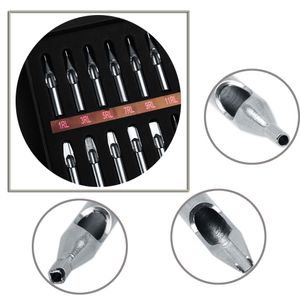 22pcs Tattoo Nozzle Tips Kit Stainless Steel Reusable Brush Tattoo Machine Supply Tattoos & Body Art