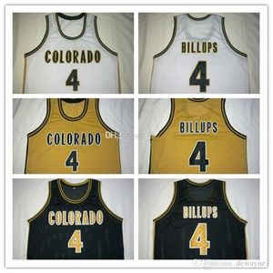 # 4 Chauncey Billups Billups Colorado Buffaloes College Retro Classic Basketball Jersey Mens сшитый пользовательский номер и название майки