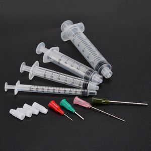 50 adet/takım 1 ml 3 ml 5 ml 10 ml Luer Lock Şırıngalar, 50 adet 14G-25G Künt Uçlu İğneler ve Endüstriyel Dağıtım Şırıngası için Kapaklar