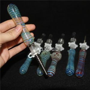 smoking accessories 10mm Nectors Kit Oil Dab Rigs Straw Water Pipes Nector With Titanium Nail glass hand pipe