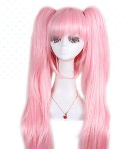 Vocaloid Miku Junko Enoshima Lolita Long Sakura Rosa Straight Bunches Full Wig